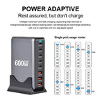 8 Port GAN 600W Charging Station