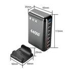 8 Port GAN 440W Charging Station
