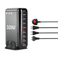8 Port GAN 320W Charging Station