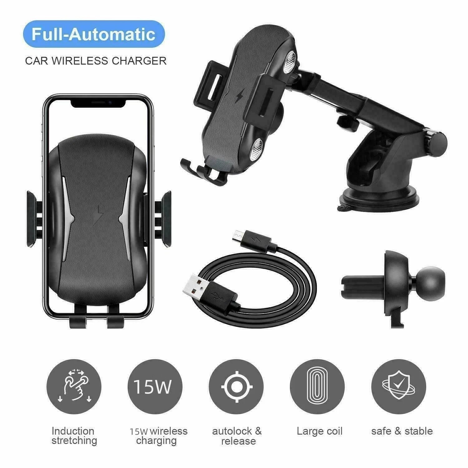 Wireless Car 360 Degree Charger & Holder