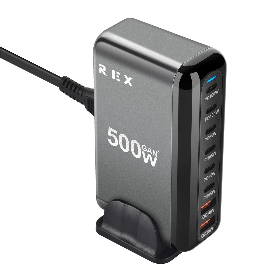 8 Port GAN 500W Charging Station