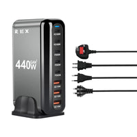 8 Port GAN 440W Charging Station