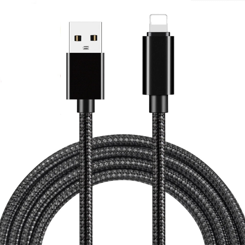USB A to Lightning Braided Charging Cable