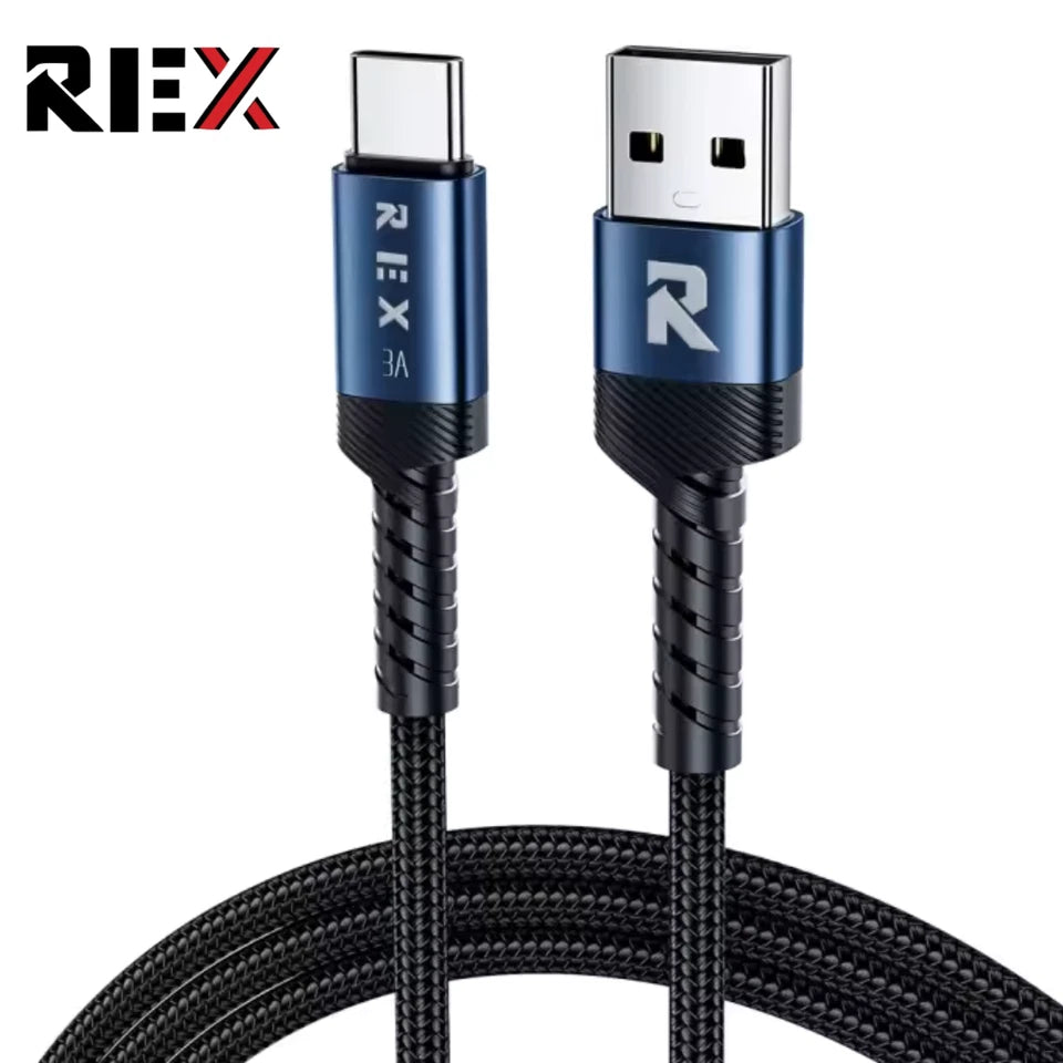 USB A to C Fast Charger Braided Cable
