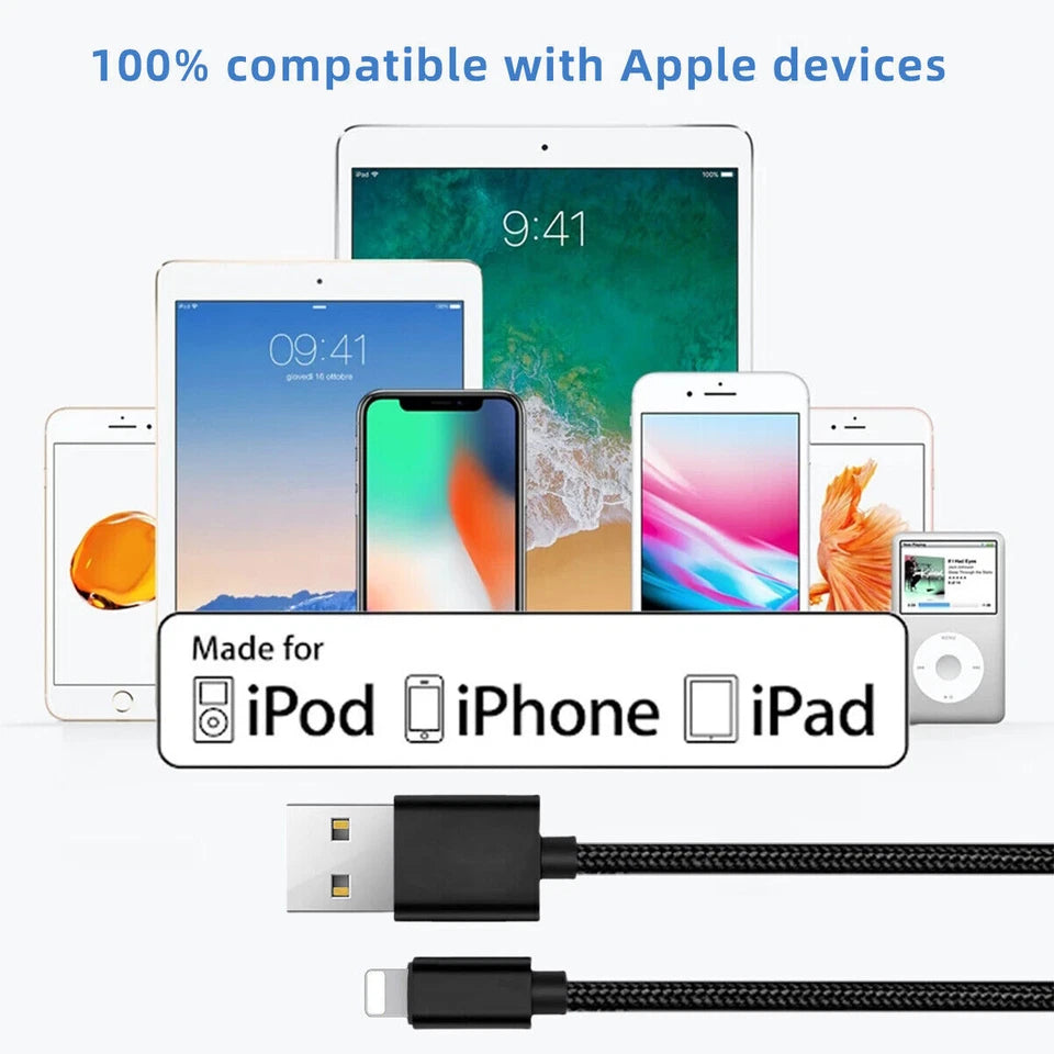USB A to Lightning Braided Charging Cable