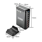 8 Port GAN 320W Charging Station