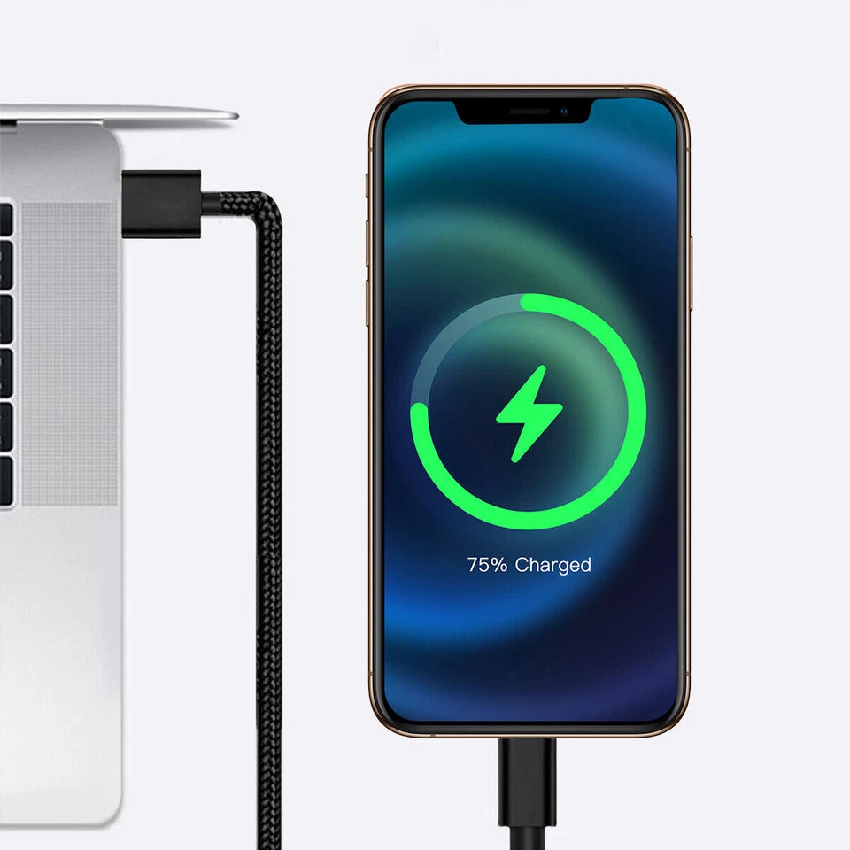 USB A to Lightning Braided Charging Cable
