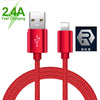 USB A to Lightning Braided Charging Cable