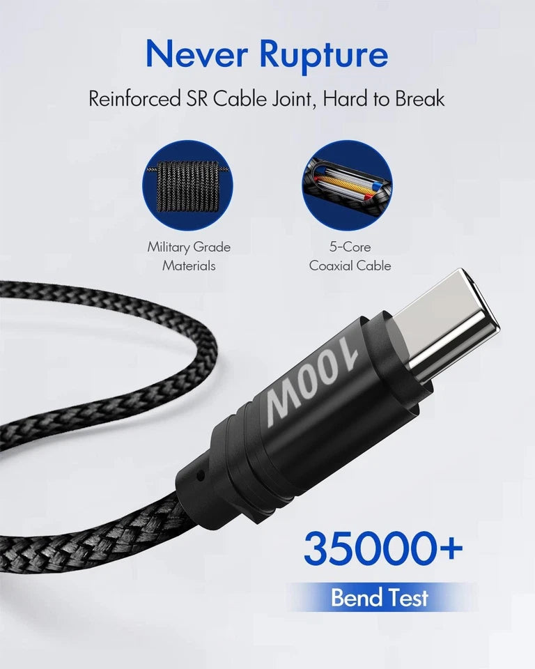 USB C to C 100W 5A Fast Charger Cable