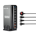 8 Port GAN 500W Charging Station