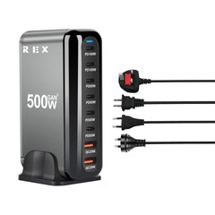 8 Port GAN 500W Charging Station