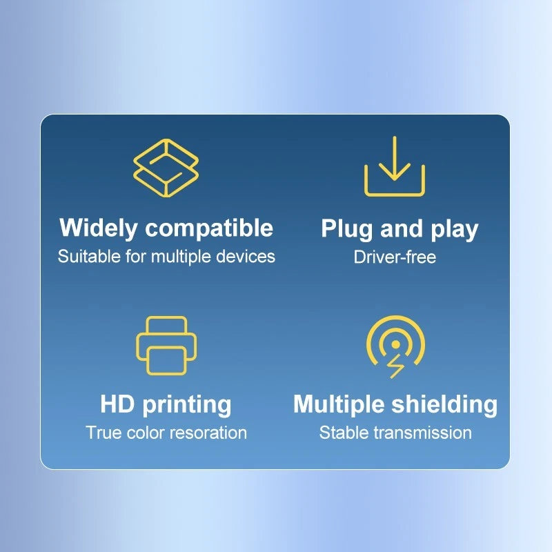 USB C to Type B Printer Cable