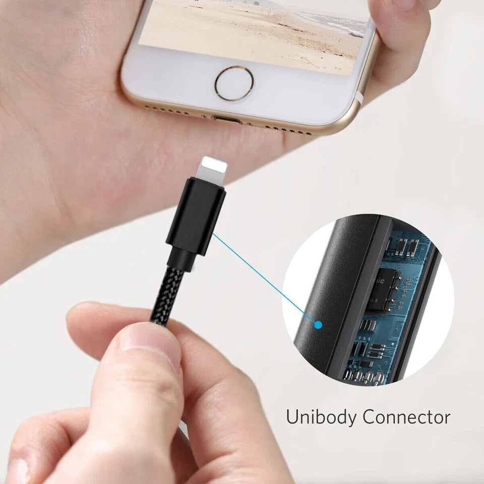 USB A to Lightning Braided Charging Cable