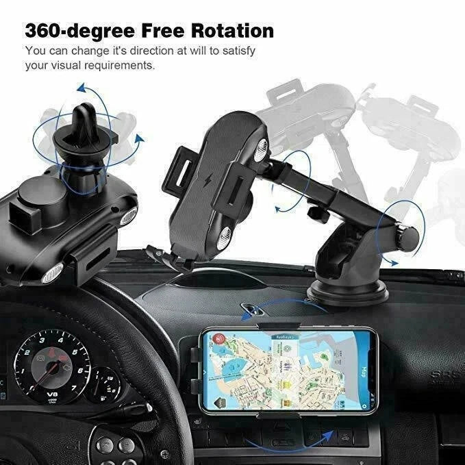 Wireless Car 360 Degree Charger & Holder