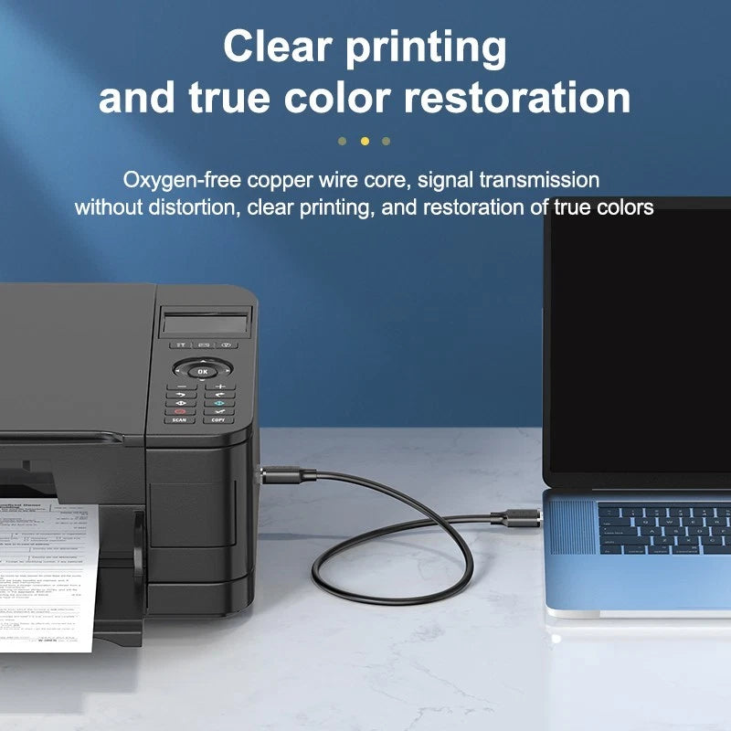 USB C to Type B Printer Cable