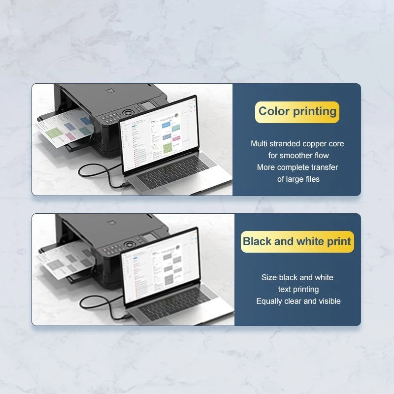 USB C to Type B Printer Cable