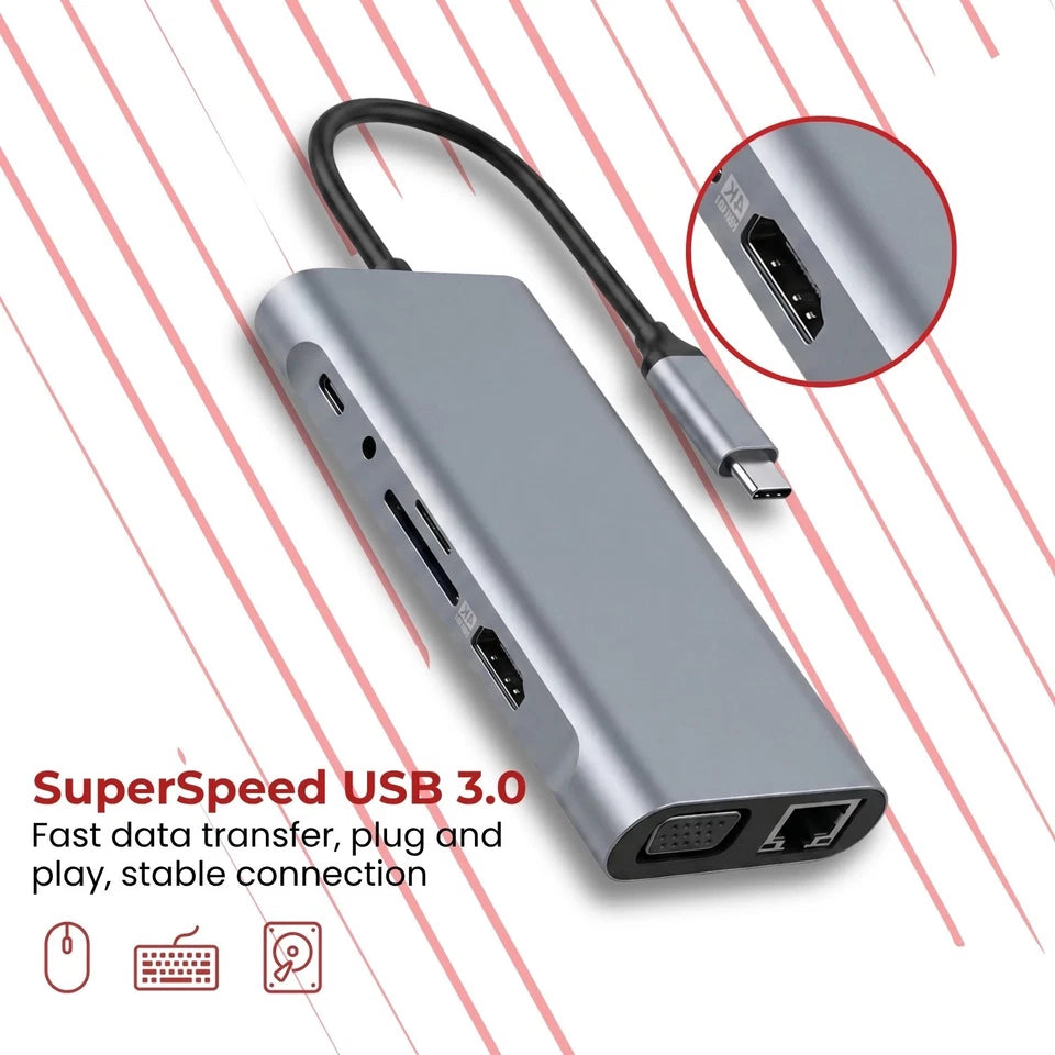 11 In 1 USB Type C Hub