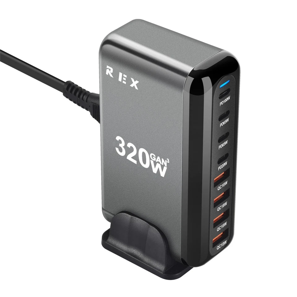 8 Port GAN 320W Charging Station