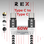 USB C to C 60W PD Braided Cable