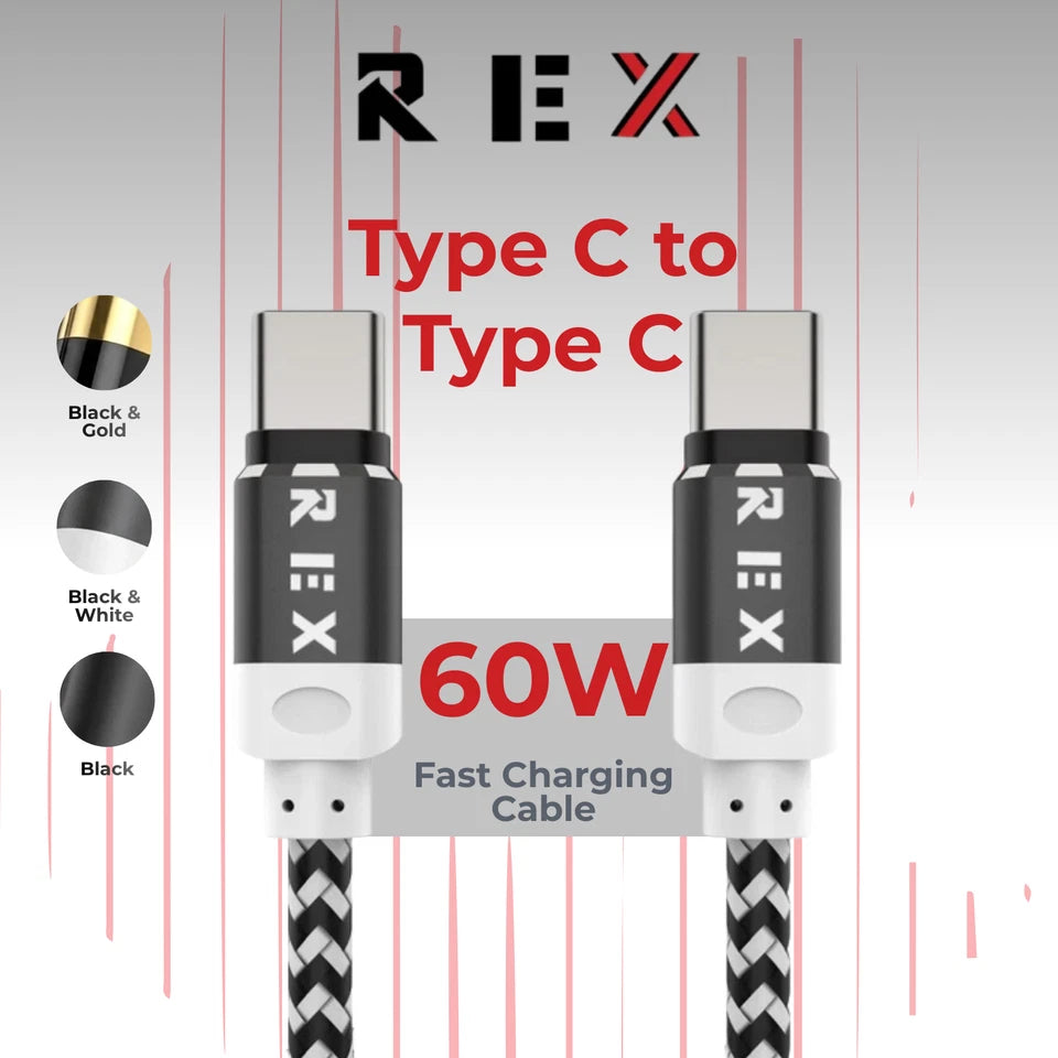 USB C to C 60W PD Braided Cable